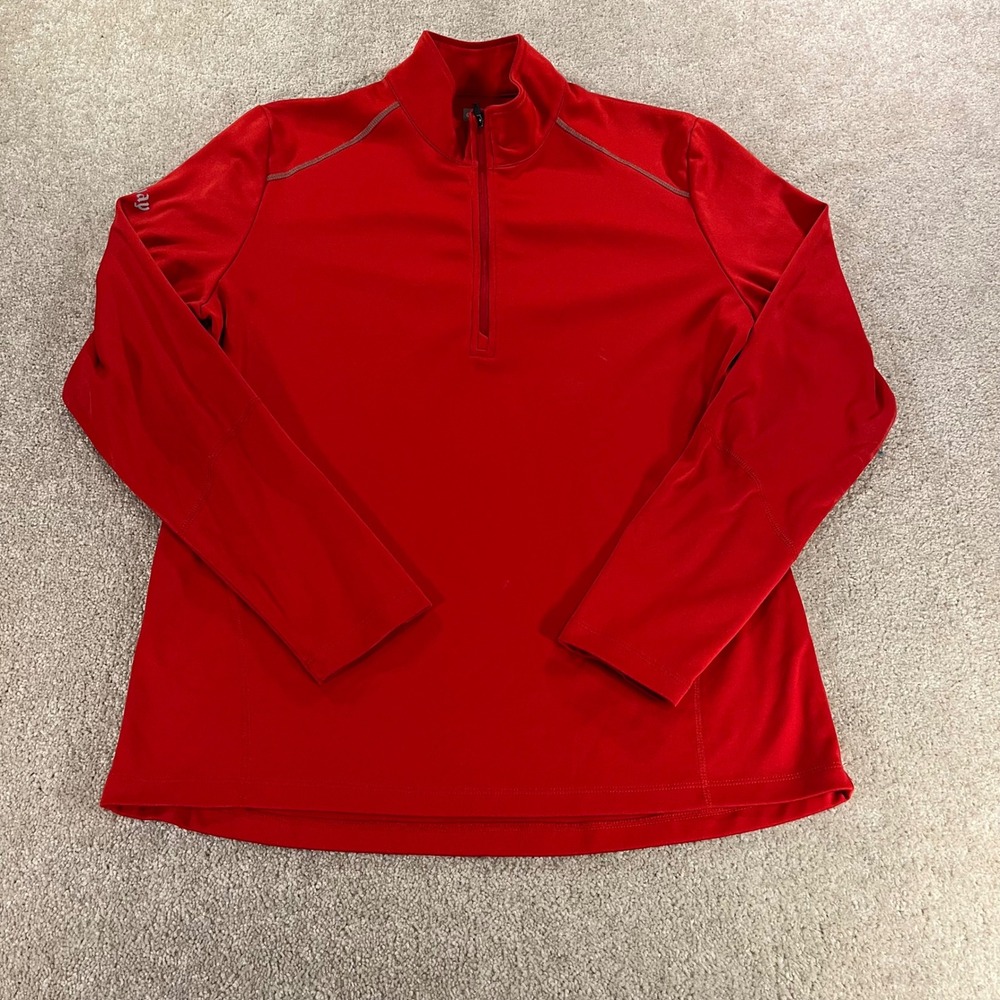 Callaway Pullover Womens Large Red Weather Series Quarter Zip Active
